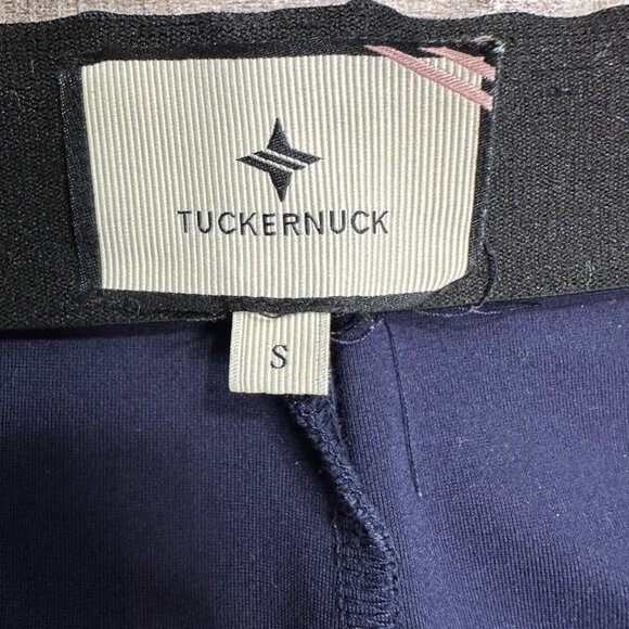Tuckernuck Women's Cropped Pants Size S Navy Mid Rise Side Zipper Stretch EUC - Picture 8 of 10